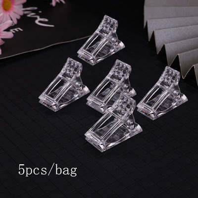 Akril körömcsúcsok klip kettős formákhoz Crystal Clip átlátszó zselé Gyors körömcsúcsok hamis körömcsipeszhez penész építő fix eszközök