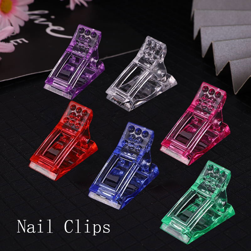 Akril körömcsúcsok klip kettős formákhoz Crystal Clip átlátszó zselé Gyors körömcsúcsok hamis körömcsipeszhez penész építő fix eszközök