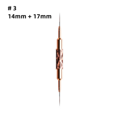 1 perie cu două capete pentru arta unghiilor, stil imprimat leopard, design pentru unghii, cu dungi, pix pentru desen pentru linie lungă alungită, detalii subțiri