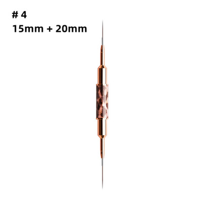 1 perie cu două capete pentru arta unghiilor, stil imprimat leopard, design pentru unghii, cu dungi, pix pentru desen pentru linie lungă alungită, detalii subțiri