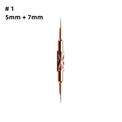 1 perie cu două capete pentru arta unghiilor, stil imprimat leopard, design pentru unghii, cu dungi, pix pentru desen pentru linie lungă alungită, detalii subțiri