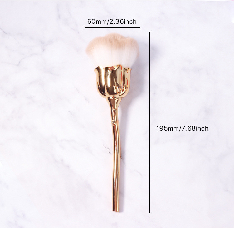 1 buc perie pentru praf pentru manichiură, perie de frumusețe, fard de obraz, perie pudră moale, accesorii pentru unghii, cu gel de modă, instrumente, 1 buc.