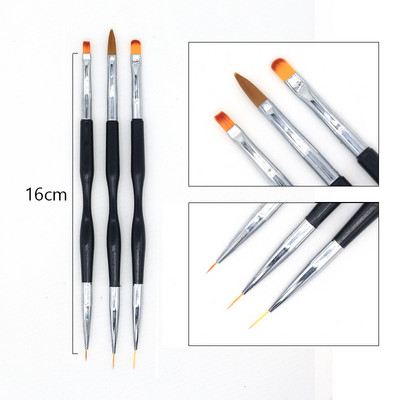 Perie de unghii pentru manichiură Perie de gel pentru arta unghiilor 15 buc/set Perie de unghii pulbere lichidă acrilice perie de gel pentru sculptat