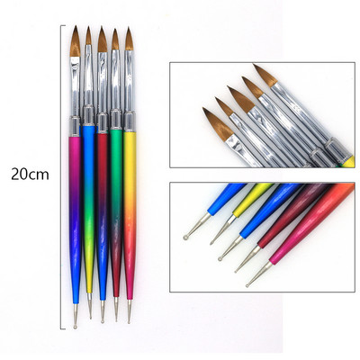 Perie de unghii pentru manichiură Perie de gel pentru arta unghiilor 15 buc/set Perie de unghii pulbere lichidă acrilice perie de gel pentru sculptat