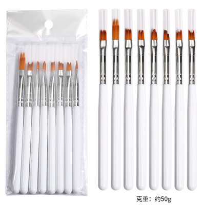 Perie de unghii pentru manichiură Perie de gel pentru arta unghiilor 15 buc/set Perie de unghii pulbere lichidă acrilice perie de gel pentru sculptat