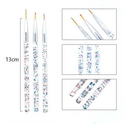 Perie de unghii pentru manichiură Perie de gel pentru arta unghiilor 15 buc/set Perie de unghii pulbere lichidă acrilice perie de gel pentru sculptat