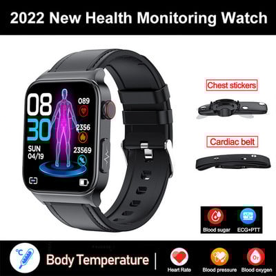 Vere glükoosisisalduse nutikell EKG jälgimine meeste naiste tervise temperatuur mitteinvasiivne veresuhkru nutikell mees IP68 veekindel