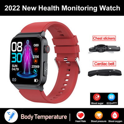 Vere glükoosisisalduse nutikell EKG jälgimine meeste naiste tervise temperatuur mitteinvasiivne veresuhkru nutikell mees IP68 veekindel