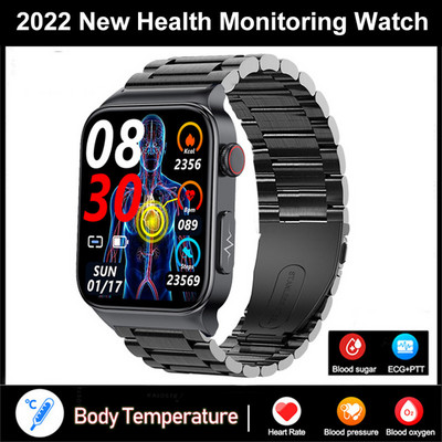 Vere glükoosisisalduse nutikell EKG jälgimine meeste naiste tervise temperatuur mitteinvasiivne veresuhkru nutikell mees IP68 veekindel