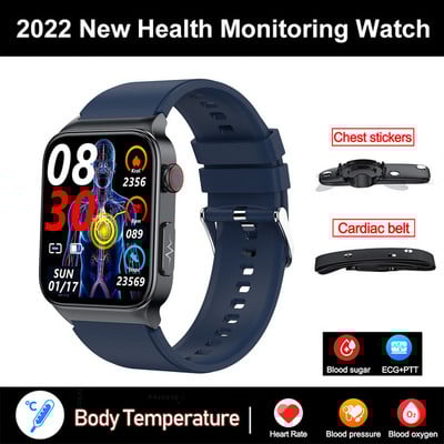 Vere glükoosisisalduse nutikell EKG jälgimine meeste naiste tervise temperatuur mitteinvasiivne veresuhkru nutikell mees IP68 veekindel