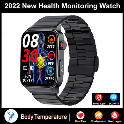 Vere glükoosisisalduse nutikell EKG jälgimine meeste naiste tervise temperatuur mitteinvasiivne veresuhkru nutikell mees IP68 veekindel