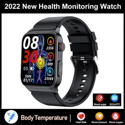 Vere glükoosisisalduse nutikell EKG jälgimine meeste naiste tervise temperatuur mitteinvasiivne veresuhkru nutikell mees IP68 veekindel