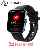 Viedpulkstenis vīriešiem diennakts glikozes līmeņa asinīs viedpulkstenis sirdsdarbības temperatūras monitorings sporta izsekotājs 1,91 collu ekrāns