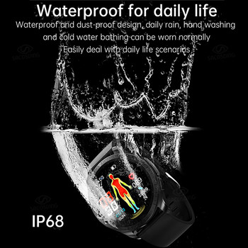 Έξυπνο ρολόι ECG+PPG γλυκόζη αίματος Θερμοκρασία σώματος True Blood Oxygen Smartwatch 1,39 ιντσών 360*360 Οθόνη Καρδιολογικό Ρολόι Υγείας