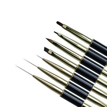 Dual End Nail Art Stripes Lines Liner DIY Painting Brush Liquid Powder Acrylic UV GEL Extension Builder French Drawing Pen