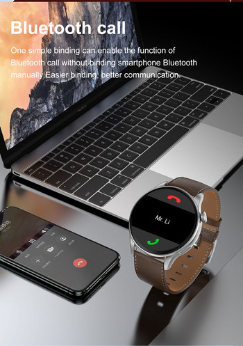 SITOPWEAR 2023 Бизнес смарт часовник NFC Мъжки смарт часовник Bluetooth разговори Спорт Фитнес тракер Здравен монитор Безжично зареждане