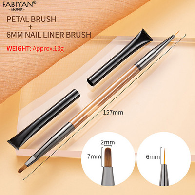 Pensula cu cap dublu pentru arta unghiilor, extensie cu gel UV pentru desen pentru pictura, stilou, instrumente de manichiura