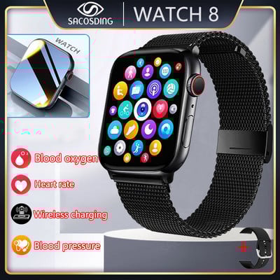 Έξυπνο ρολόι Γυναικείο 2023 Σειρά 8 2.0" Οθόνη Bluetooth Κλήση Καρδιακής Πίεσης Ανδρικό Έξυπνο Ρολόι για Apple Watch IWO Watch 8