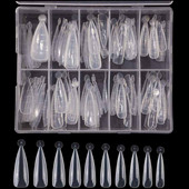 Poly Nail Gel Dual Form Mould Finger Top Lažni Nail Brza izgradnja Nail Art UV Builder Polish Obrasci za nokte