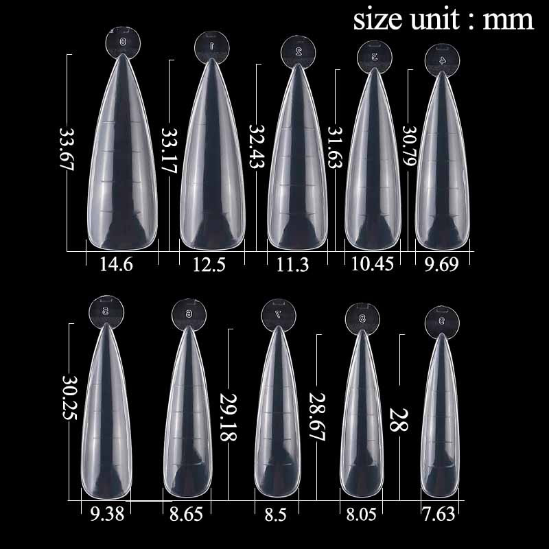 Poly Nail Gel Dual Form Mould Finger Top Lažni Nail Brza izgradnja Nail Art UV Builder Polish Obrasci za nokte