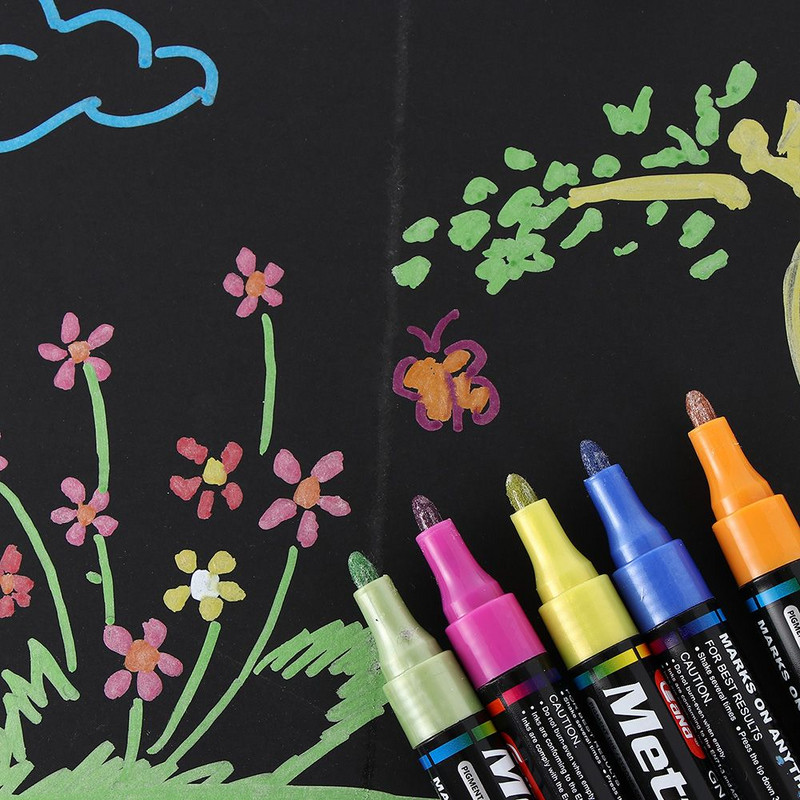 Vandeniui atsparus metalinis stiklas, guminis, alyvinis rašiklis Creative Marker Paint Tire Marker