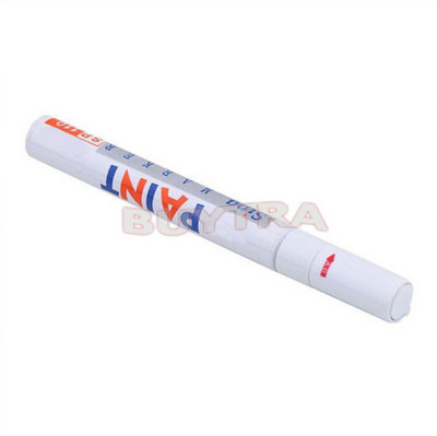 Universalus vandeniui atsparus nuolatinės padangos padangos protektoriaus gumos dažų žymeklis baltas automobilio motociklo 1 vnt.