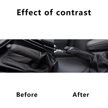 Капак за ръкохватки на ръчната спирачка на автомобила за BMW E46 E90 E92 E60 E39 F30 F34 F10 F20 Аксесоари Универсална шарка от въглеродни влакна Интериорна облицовка