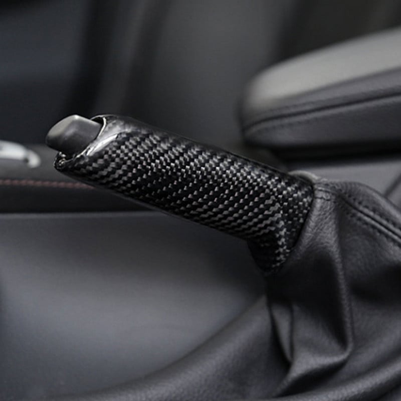Autó kézifék markolat burkolat BMW E46 E90 E92 E60 E39 F30 F34 F10 F20 Tartozékok Univerzális szénszálas mintás belső burkolat