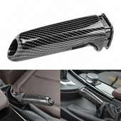 Oglekļa šķiedras automašīnas rokas bremžu sviras pārsega apdare priekš BMW E46 E90 E91 E92 E93 E86 E87 F31 F32 F61 F20 salona apdares remonta piederumi