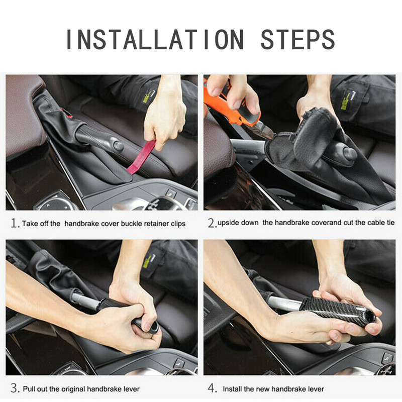 Auto süsinikkiust käsipiduri hoova katte trimm BMW E46 E90 E91 E92 E93 E86 E87 F31 F32 F61 F20 sisekujunduse taastamise tarvikud