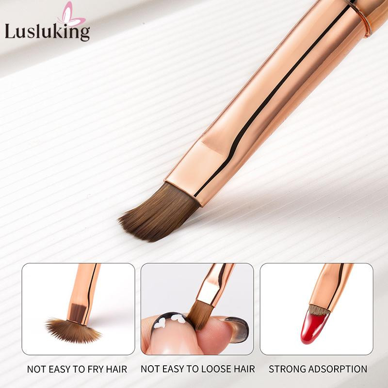 9 mm/12 mm mramorirano ružičasto zlato za nokte Kist za UV gel Nail Art Liner Kist za gradijent Kist Kristalna akrilna tanka olovka za crtanje