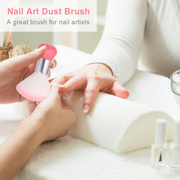Nail Art Dust Brush Големи четки за пудра за нокти Лакочистител за акрилни нокти Гел Многофункционална четка за грим Инструмент за нокти