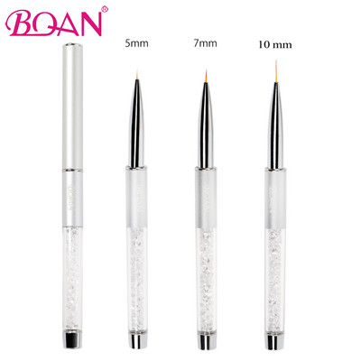 BQAN 1 kom. Nail Art Painting Liner Crtanje Linija Kist Olovka 5 mm/7 mm/10 mm Manikura Art Poliranje Flower Gel Kist Alati