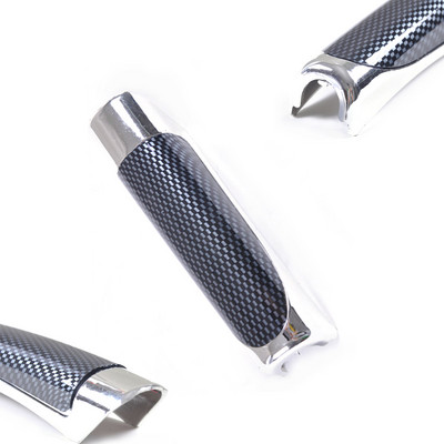 Husa universală elegantă de protecție a frânei de mână pentru mașină, negru roșu, fibră de carbon, set de protecție pentru decorațiuni interioare Accesorii auto