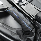 Leather Gears Rokas bremzes vāciņš Auto salons priekš Skoda Octavia A5 A7 RS Fabia Superb Rapid Yeti Accessories Car Styling