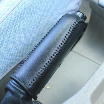 Персонализирани капаци за ръчна спирачка за Ford Mondeo Kuga Ecosport Edge Focus Escort Auto Transmission Капак за ръчна спирачка от естествена кожа