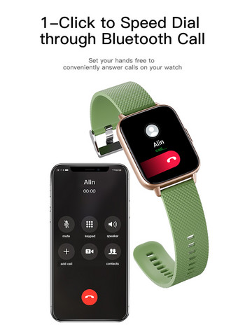 2023 1.7-инчов 2.5D стъклен капак Цинкова сплав FW02 Smartwatch IP68 Водоустойчив безжично зареждане Smart Watch BT Call Sport Heart Rate