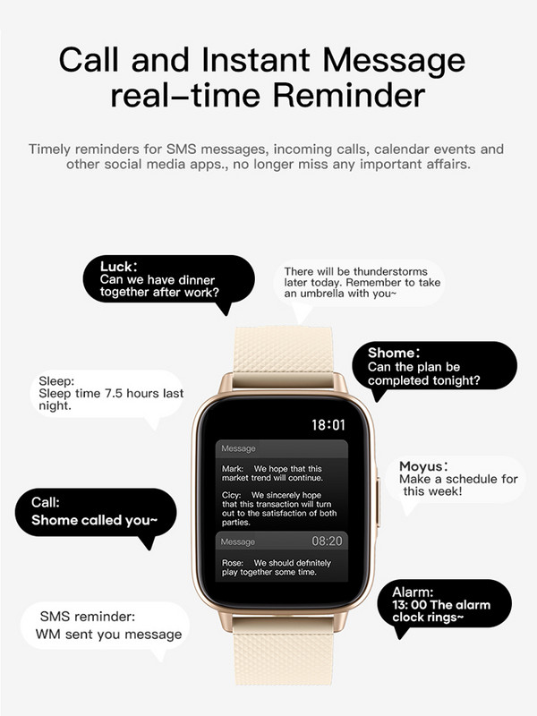 2023 1.7 inčni 2.5D stakleni poklopac Legura cinka FW02 Pametni sat IP68 Vodootporan bežično punjenje Pametni sat BT Call Sport Puls