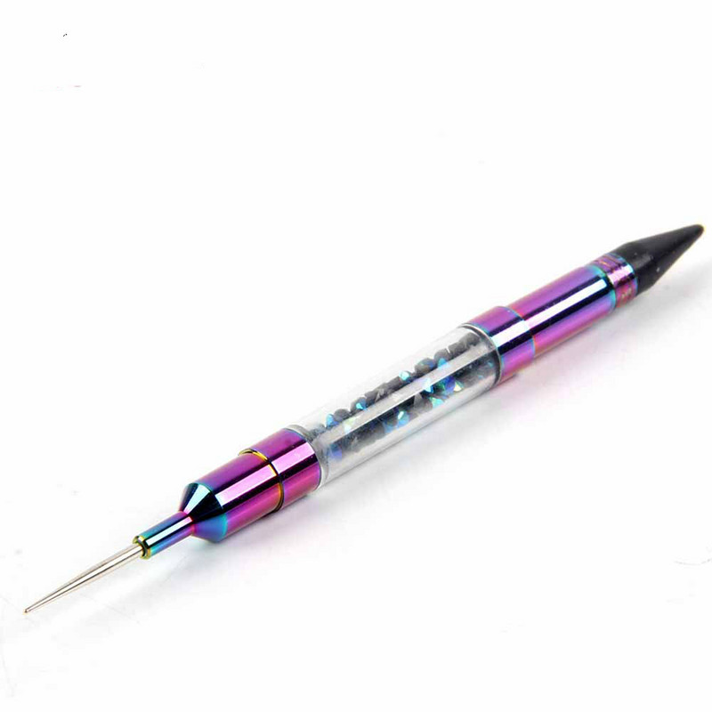 1 bucăți curcubeu, cu două capete, pix pentru unghii, mărgele de cristal, mâner, știfturi cu stras, creion de ceară, instrumente de manichiură pentru arta unghiilor