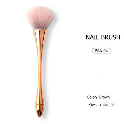 6 stiluri de perie pentru praf pentru manichiură, perie de frumusețe, fard de obraz, perii pentru pudră, accesorii pentru unghii, cu gel de modă, instrumente pentru materiale pentru unghii