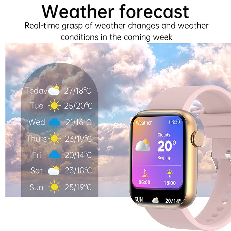 2023 Νέο NFC Bluetooth Call Smartwatch Γυναικείο 1,83" HD 240*284 οθόνη True Blood Heart Rate Smart Watch For Men Sport Watch