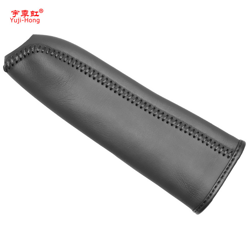 Yuji-Hong Husa pentru frana de mana auto pentru Mazda 6 2007-2015 Manere de frana de mana din piele naturala fir negru/rosu