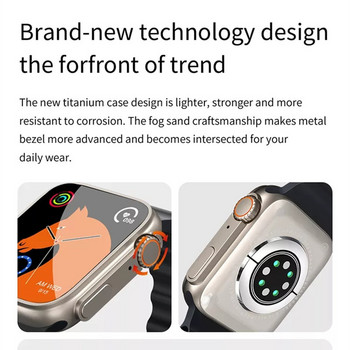 Смарт часовник TW8 Ultra Мъже Жени Bluetooth разговори AI Гласов асистент NFC Безжично зареждане Музикален плейър IWO Series 8 Smartwatch