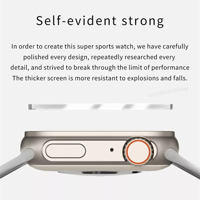 Έξυπνο ρολόι TW8 Ultra Men Women Bluetooth Κλήσεις AI Voice Assistant NFC Ασύρματη φόρτιση Αναπαραγωγή μουσικής IWO Series 8 Smartwatch