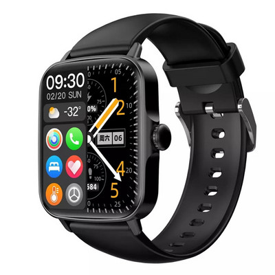 Ceas inteligent ZW26 1,81 inch bărbați apel Bluetooth Redare muzică Temperatura tensiunii arteriale Monitorizarea sănătății Asistent vocal AI