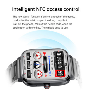 2023 Νέο Έξυπνο ρολόι NFC Ανδρικό Έξυπνο Bluetooth Κλήση Αθλητισμός GPS Track Έξυπνο ρολόι Γυναικείο καρδιακό παλμό ΗΚΓ PPG Smartwatch για Android ios