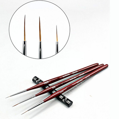 Kolinsky Sable Finest Premium Nail Art Long Striper Liner Brush с дървена дръжка Инструмент за акрилни нокти