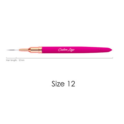 Kolinsky Sable Finest Premium Nail Art hosszú csíkos béléskefe fa nyelű akril körmök eszközzel