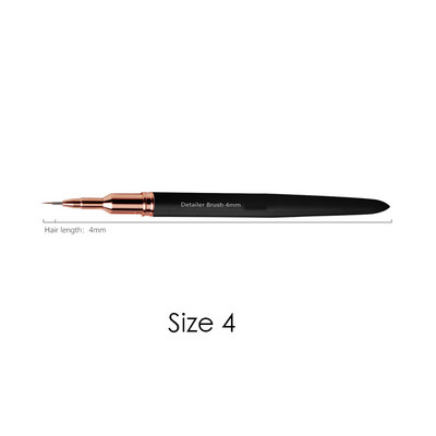 Kolinsky Sable Finest Premium Nail Art hosszú csíkos béléskefe fa nyelű akril körmök eszközzel