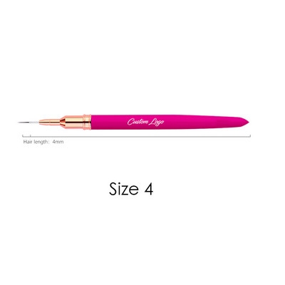 Kolinsky Sable Finest Premium Nail Art hosszú csíkos béléskefe fa nyelű akril körmök eszközzel